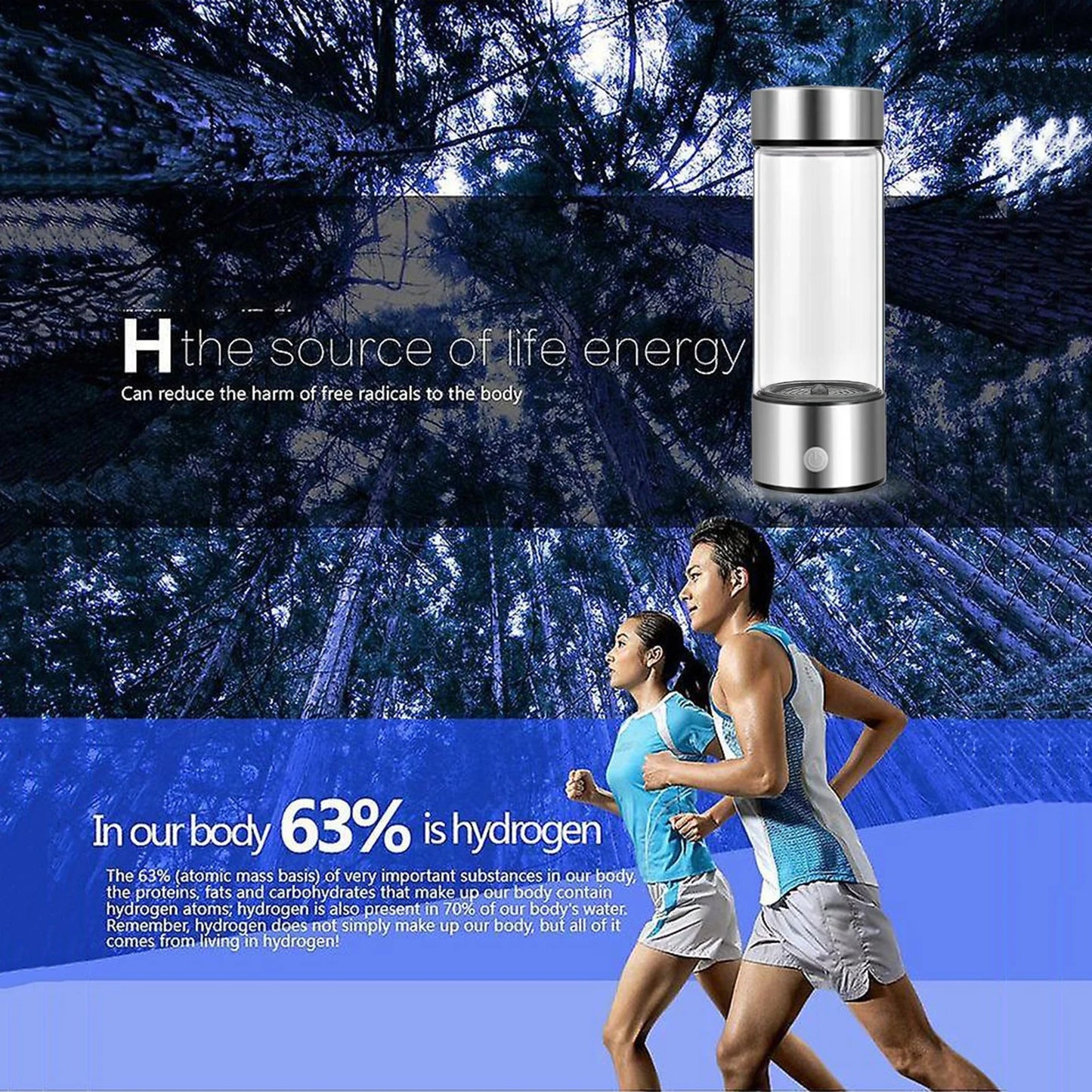 Rechargeable Hydrogen Water Bottle